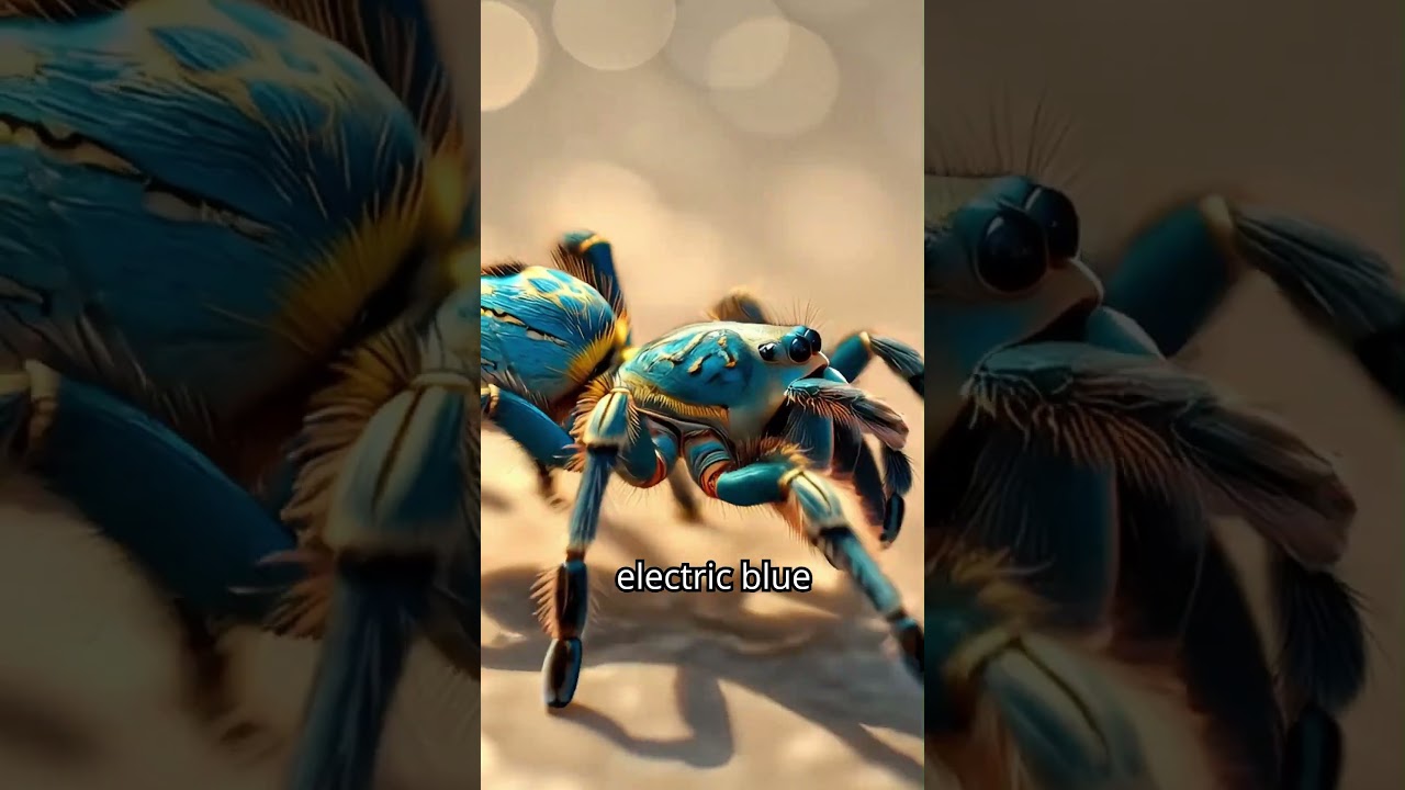 Electric Blue Spider 😱💙  Gooty Sapphire Tarantula  World’s Rarest Spider