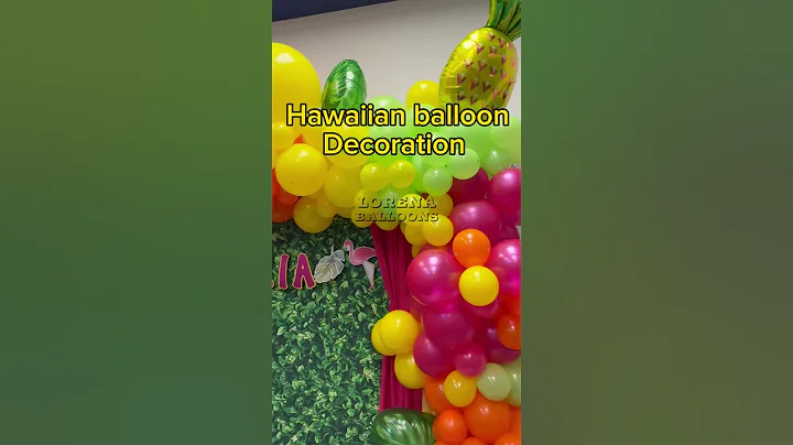 Hawaiian balloon decor #shorts #ytshort #balloon #balloons #howto #partydecorations #lorenaballoons