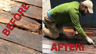 Celebrity How to replace ROTTEN Deck Boards.  QUICK, Clean and DONE! Wealth