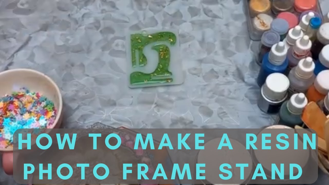 How To Make a Resin Green Photo Frame Stand? Beginner Friendly / Resin ...