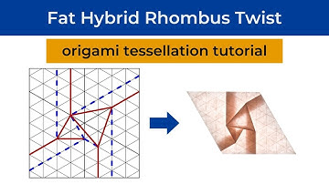 Closed/Open Fat Hybrid Rhombus Twist Origami Tessellation Tutorial