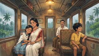 Rainy 1990s Train Journey From Kerala to Village 🌧️🚂 | Cozy Ghibli Family ASMR screenshot 1