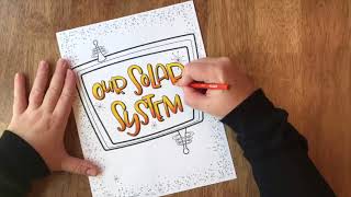 Solar System Doodle Coloring Pages - Booklet Cover
