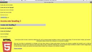 HTML - Lectia 5 - Formatarea textului