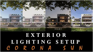 Exterior Render tutorial I 3Dmax + Corona Render I CORONA SUN & SKY