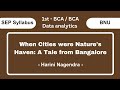 When Cities were Nature's Heaven - By Harini Nagendra | 1st BCA | BNU SEP SYLLABUS | WebSeek.Academy