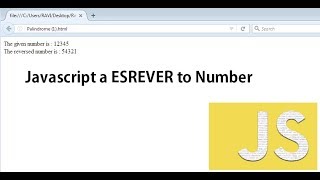 Javascript to reverse a given number - Palindrome Implementation