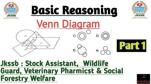 Venn Diagram- Jkssb Stock Assistant/wildlife guard |Reasoning | Part 1