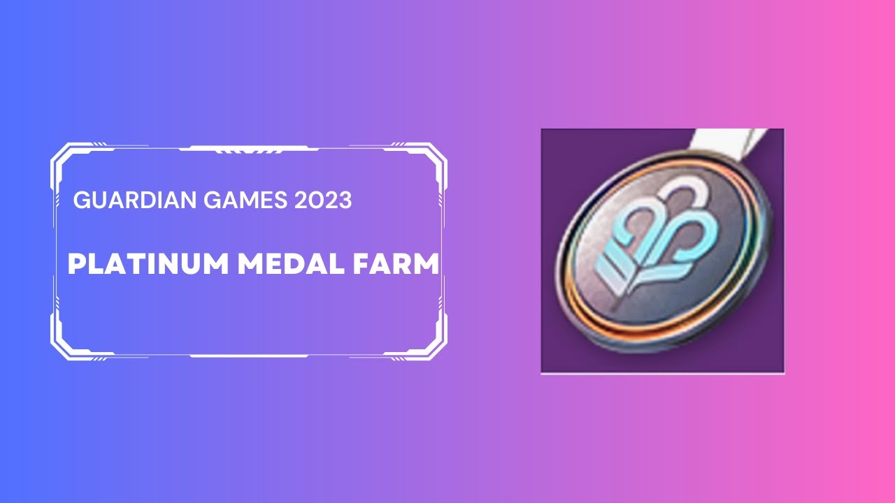 Destiny 2 Platinum Medal Farming (Every 5mins!!!!) YouTube