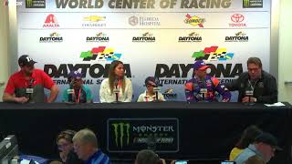 Denny Hamlin gets choked up alongside boy he inspired to race