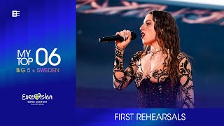 Eurovision 2024 🇸🇪 | First Rehearsals - Big 5 & Sweden | My Top 6