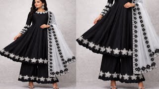 Simple fabric ko banaen apna stylist designer umbrella frock 🔥 / latest cutwork design / pant #viral