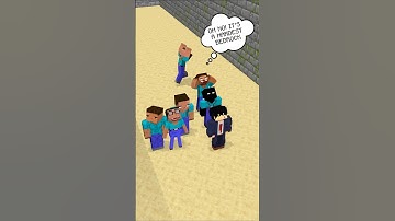 HELP Herobrine And His Friends From Moving Wall Bedrock #friendship #shorts #trending #anime