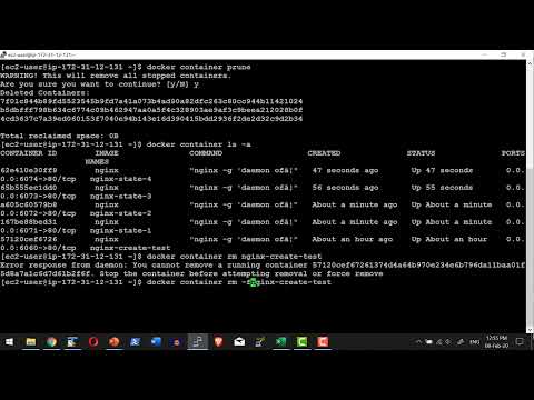 Docker Container different state demo - Video 11