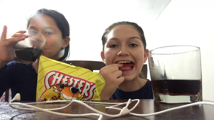 1st asmr video Coca Cola and Chester Fry chips featuring Aracely and kaelynn