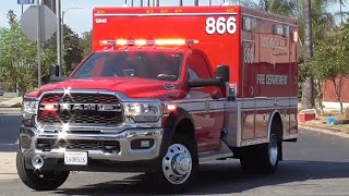 LAFD *NEW* Rescue 866 & Rescue 266 Responding