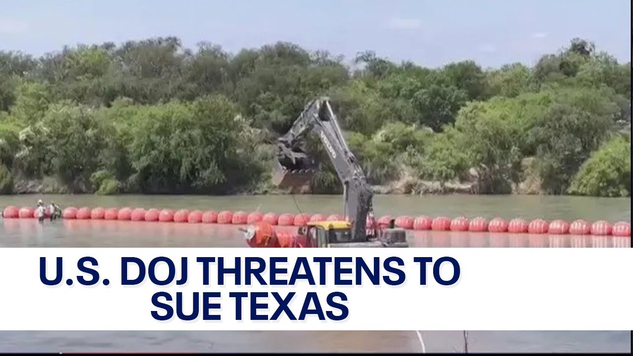 US Justice Department threatens to sue Texas over floating border wall ...