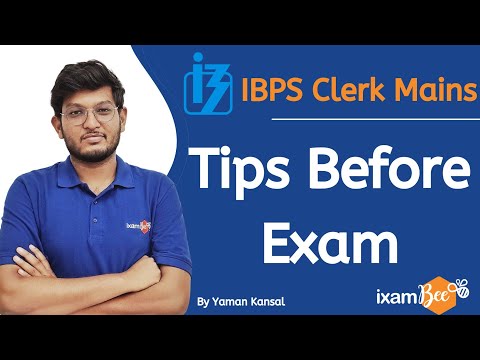 IBPS CLERK MAINS | Tips Before Exam | By Yaman Kansal