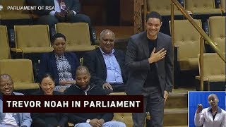 President Cyril Ramaphosa welcomed Trevor Noah to the National Assembly on 7 March 2019. Ramaphosa introduced the international comedian as his special guest.