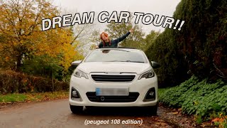 I BOUGHT MY DREAM CAR AT 21?? Car Tour, 2015 Peugeot 108 TOP Cabriolet - What's in My Car??? 🚗🤍