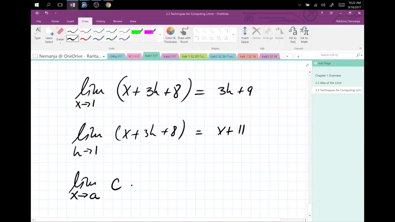 Nik's Live Calculus Stream (Calculus1 2.3 Techniques for Computing ...