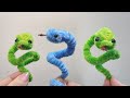 【モールベア】モールで可愛蛇を作ってみました🐍 Snake made of pipe cleaner DIY