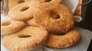 פיתות אבולעפייה Sesame flat bread طريقه صنع كعك السمسم