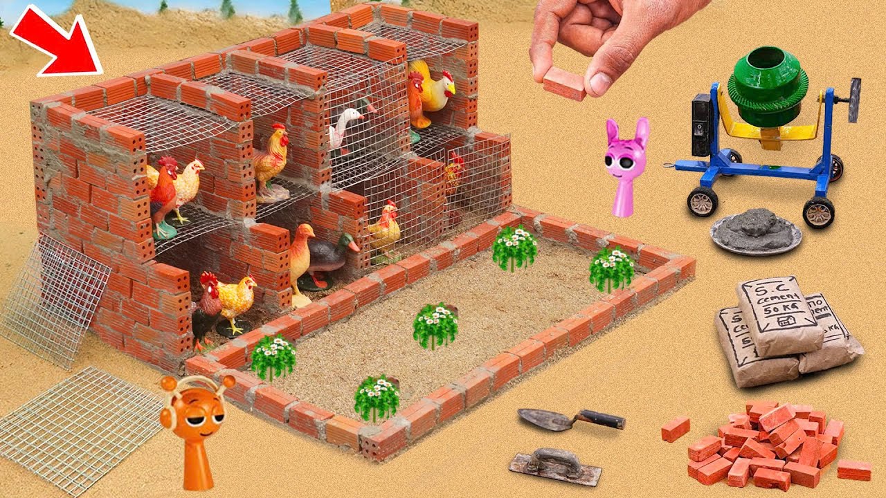 Lion Kill Livestock - Diy mini 2-storey livestock penmaking with bricks science project