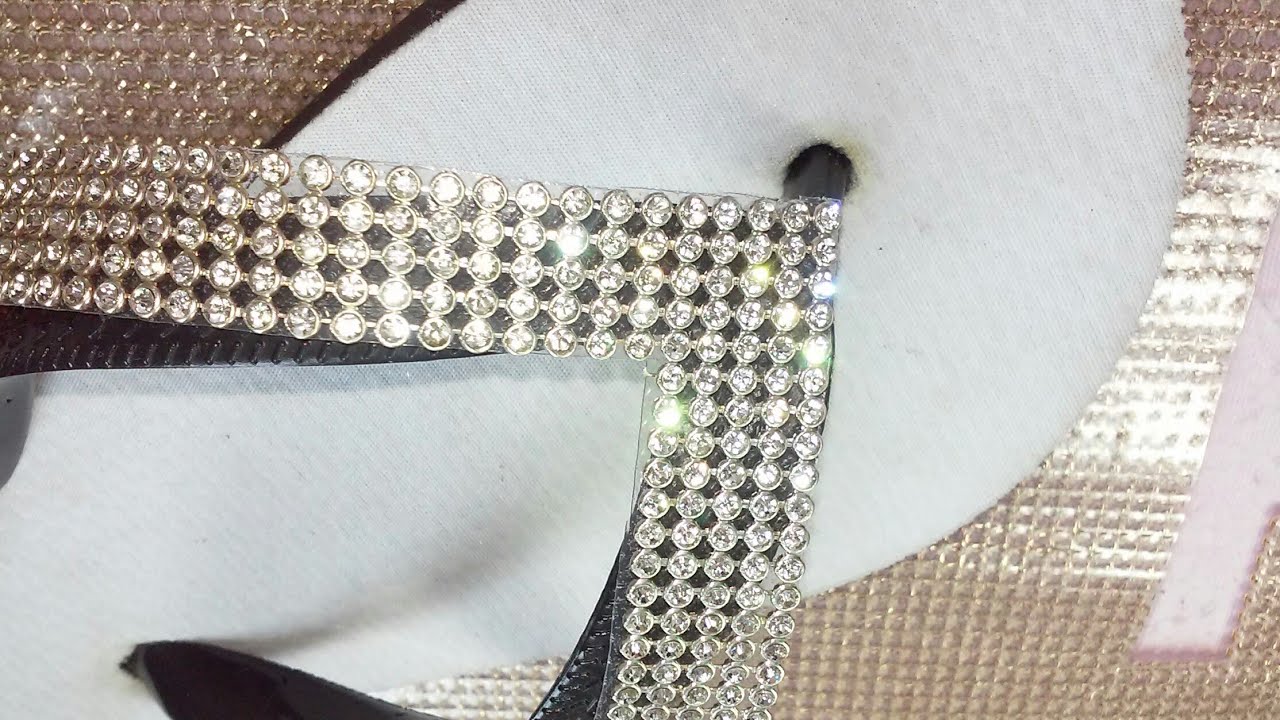 PASSO A PASSO | CORTAR MANTA DE STRASS PARA CHINELO SEM IMENDA |CIA DO ARTESANATO