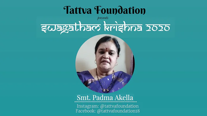 Smt. Padma Akella | Navaneeta chora | Swagatham Kr...