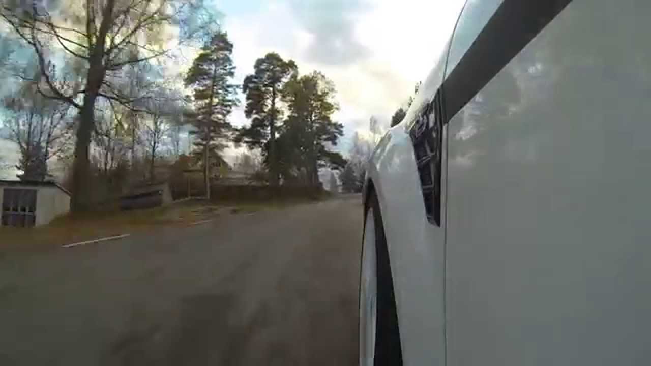 Ford Focus RS Mk2 2010 Frozen white with a Gopro.