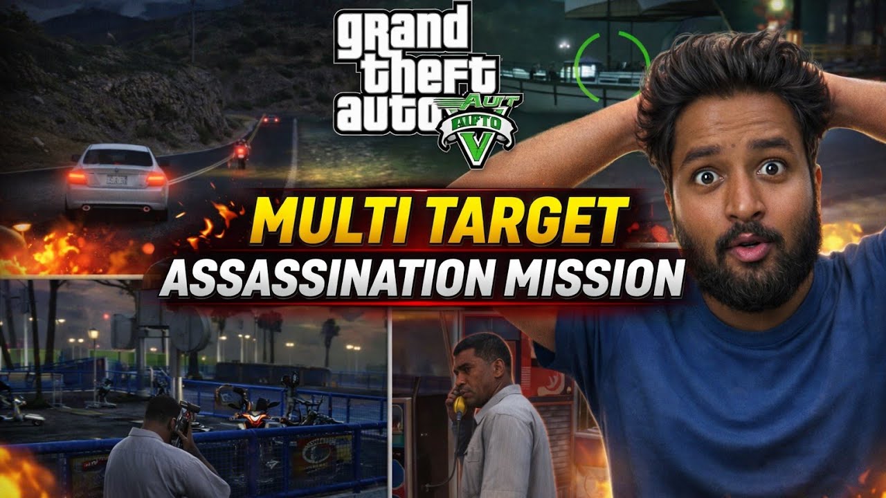 GTA 5 The Multi Target Assassination Mission🔥| Franklin’s Deadly Hit List💀|Full Gameplay Walkthrough