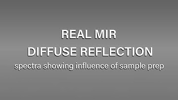 Real MIR diffuse reflection spectra showing influence of sample prep