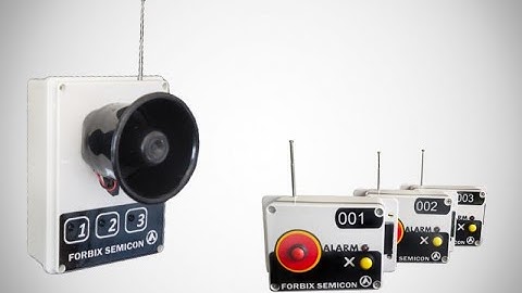 Wireless RF alert button, panic alarm in factory, guard post siren FORBIX SEMICON, over 500 meters