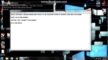 How to change name and title in CMD ll CMD Tutorial #1