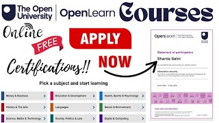Free The Open University Courses with Certificate | Free Online Courses Certificate | OpenLearn