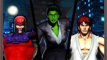Ultimate Marvel vs Capcom 3: She-Hulk, Magneto, and Ryu arcade playthrough
