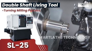 Turning milling process by small size CNC lathe SL-25 with double shaft living tool.| CNC SMARTLATHE