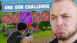ONE GUN CHALLENGE!! - FORTNITE BATTLE ROYALE!!