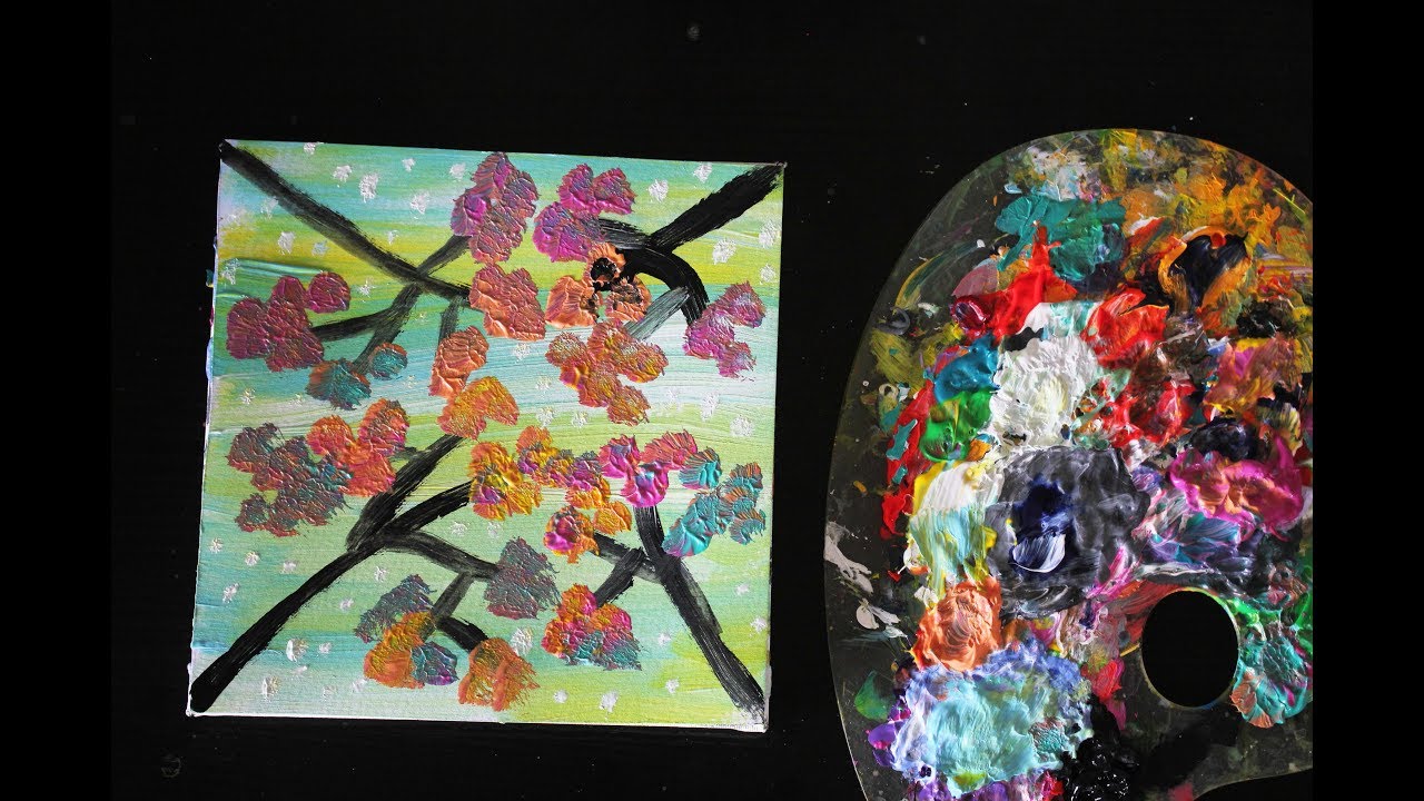 Blooming Branches | Acrylic Painting || Suzanne Dang Art