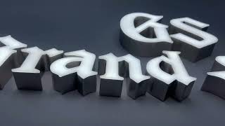 Sleek Professional Silver Brushed Frontlit Channel Letters Modern Business Signage