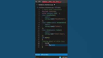 Multi-level Inheritance in C++