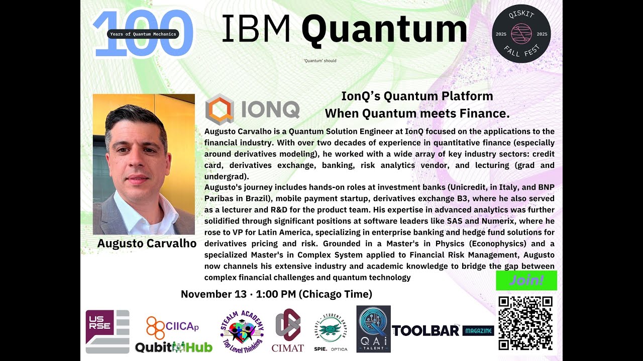 Augusto Carvalho: IonQ’s Quantum Platform When Quantum meets Finance