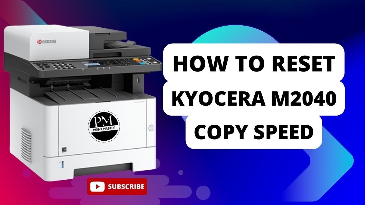 How to Reset KYOCERA M2040 COPY SPEED yasinstore printing