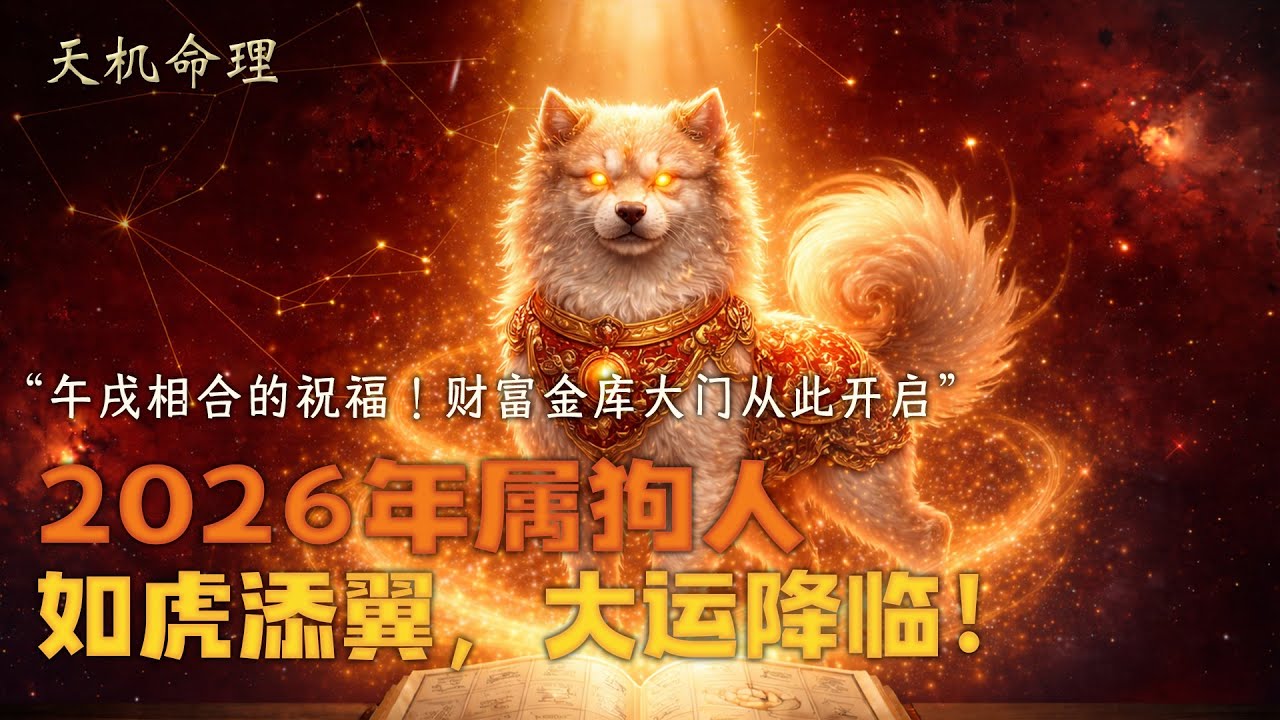 2026年丙午年属狗人运势 | 默默耕耘的你，终将凭“三合”大运迎来人生巅峰！