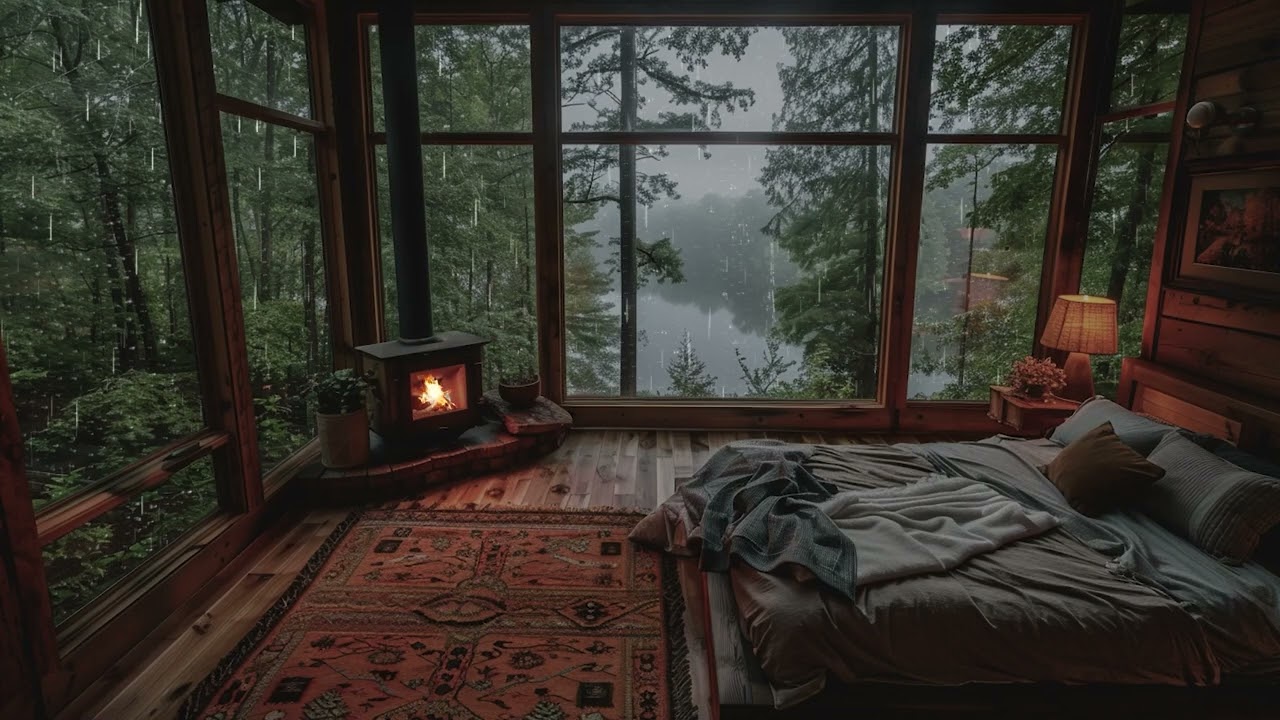 Дождь падает | Звуки дождя во время сна и фортепиано | Почувствуйте звуки природы и исцелите свой