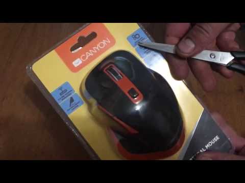 Распаковка Мышь Canyon CNS-CMSW14BO Wireless Black-Orange из rozetka.com.ua
