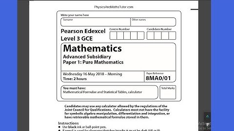 PEARSON EDEXCEL LEVEL 3 GCE
