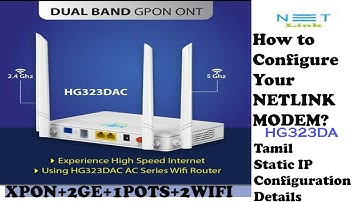 NETLINK ONU HG323DAC-Static IP Configuration
