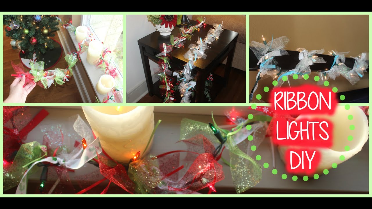 christmas diy ribbon tulle lights garland youtube 10 count string lights